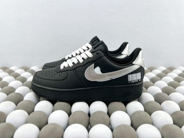 Air Force 1 cool black silver wing black silver AF1 air force