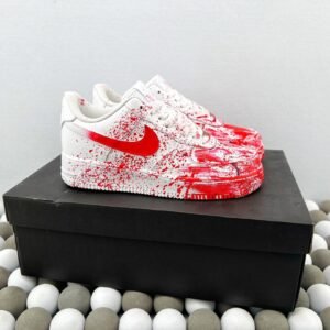 Air Force 1 crime scene white and red AF1 Air Force - Image 10