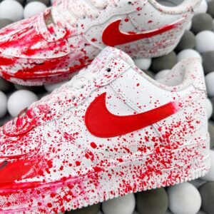 Air Force 1 crime scene white and red AF1 Air Force - Image 2